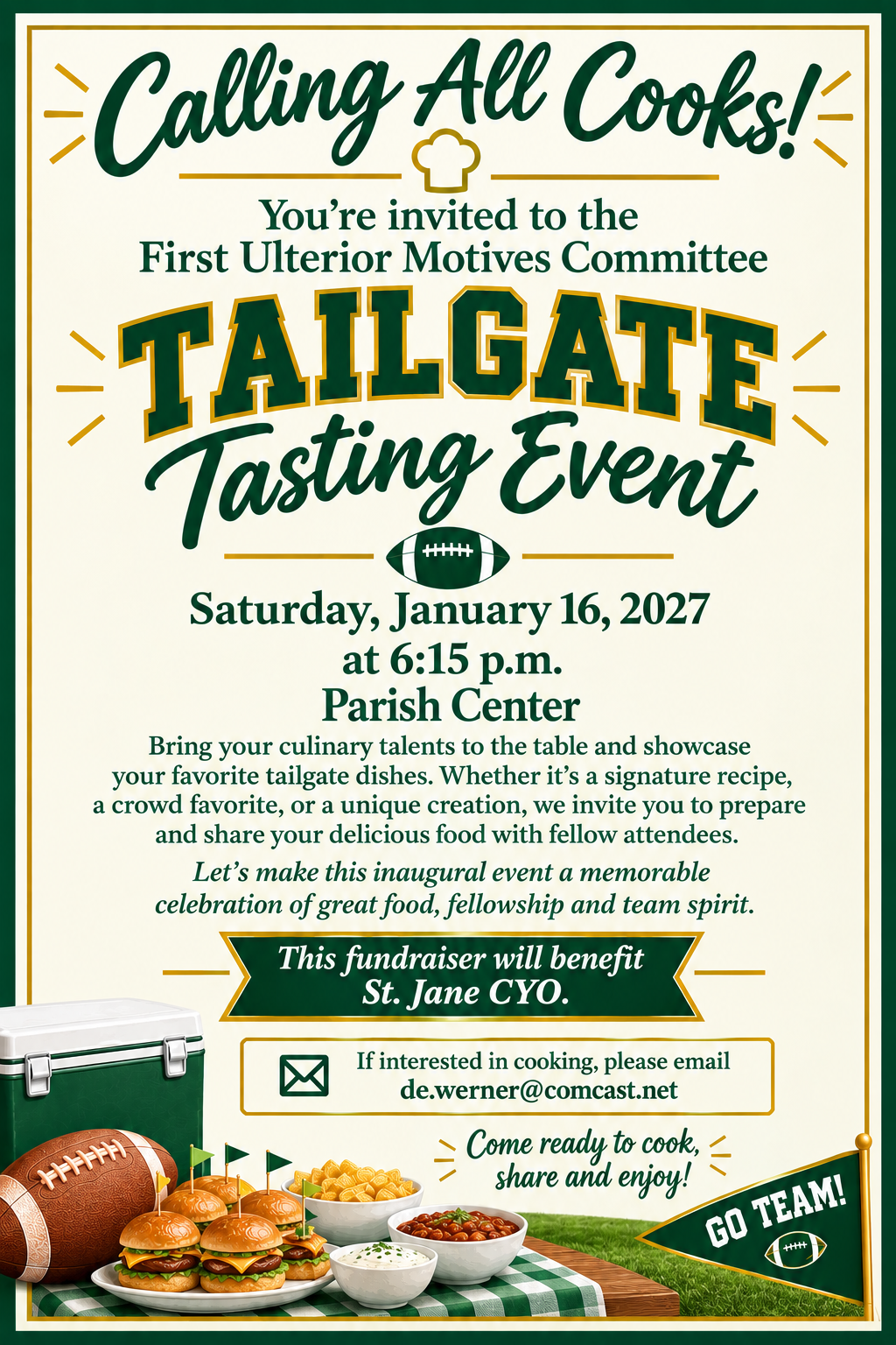 Calling All Cooks Tailgate Tasting